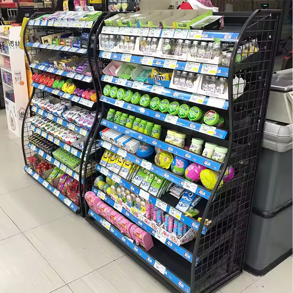 Estantes de exhibición de productos de varios niveles para supermercados Estantes de exhibición de productos de varios niveles para supermercados
