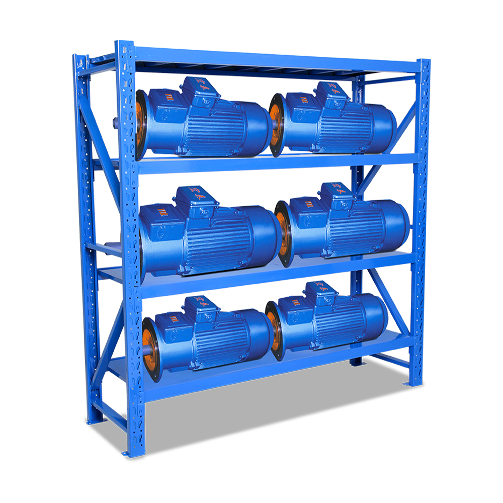 Estante de almacenamiento de acero de servicio mediano con protección contra la corrosión para estantes apilables de almacén de fábrica Estante de almacenamiento de acero de servicio mediano con protección contra la corrosión para estantes apilables de almacén de fábrica