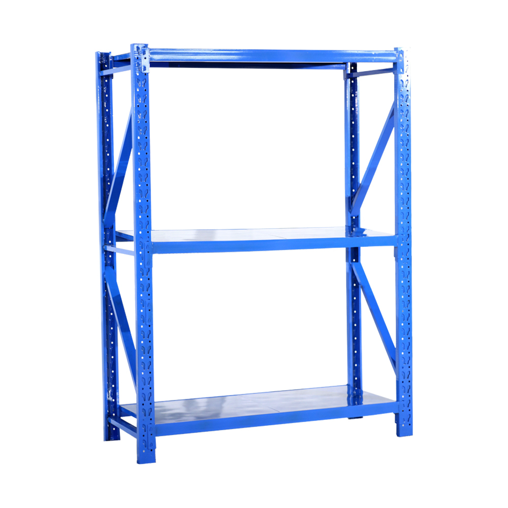 Estante de almacenamiento de acero de servicio mediano con protección contra la corrosión para estantes apilables de almacén de fábrica Estante de almacenamiento de acero de servicio mediano con protección contra la corrosión para estantes apilables de almacén de fábrica