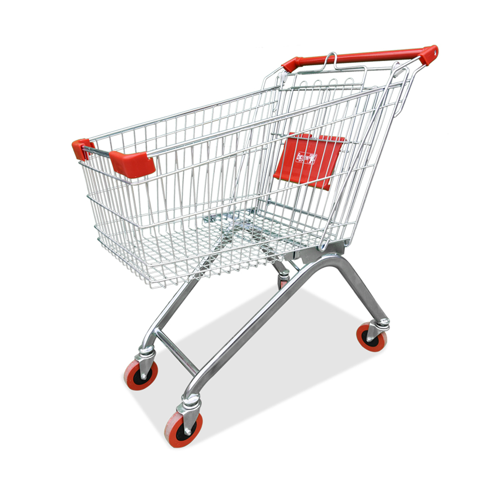 Carrito de compras manual de supermercado de 4 ruedas Carrito de compras manual de supermercado de 4 ruedas