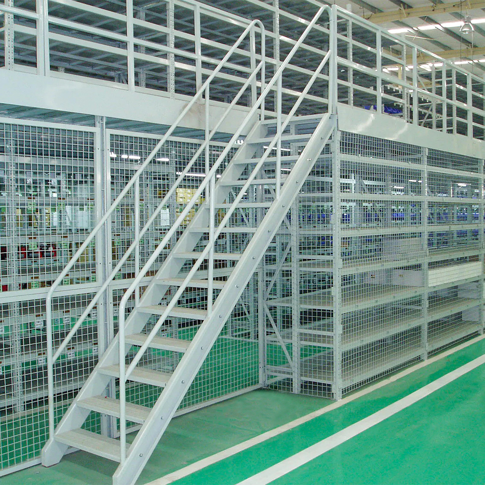 Sistema de estanterías para entrepiso industrial para almacén