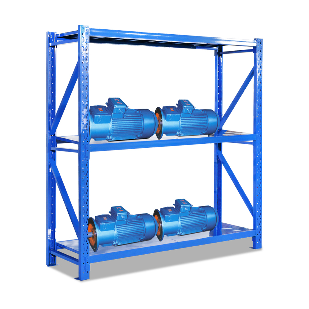 Estante de almacenamiento de acero de servicio mediano con protección contra la corrosión para estantes apilables de almacén de fábrica Estante de almacenamiento de acero de servicio mediano con protección contra la corrosión para estantes apilables de almacén de fábrica