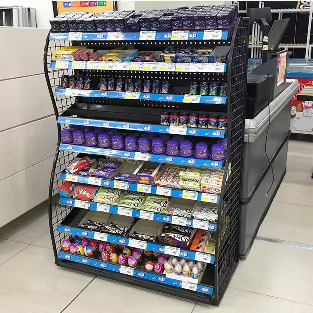Estantes de exhibición de productos de varios niveles para supermercados Estantes de exhibición de productos de varios niveles para supermercados