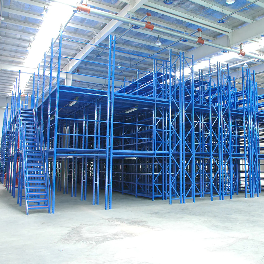 Sistema de estanterías para entrepiso industrial para almacén